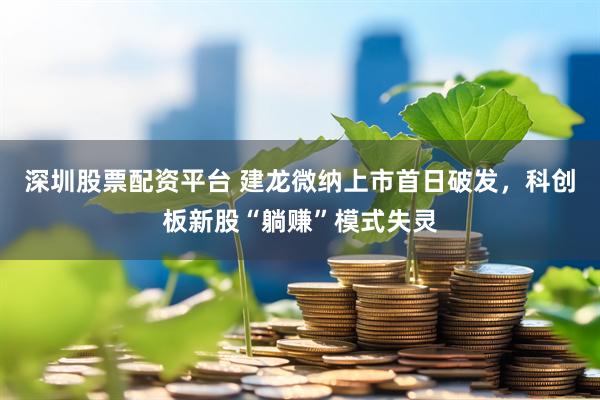 深圳股票配资平台 建龙微纳上市首日破发，科创板新股“躺赚”模式失灵
